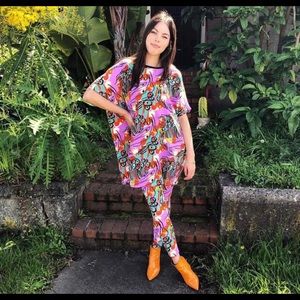NOOWORKS amoeba print circle dress